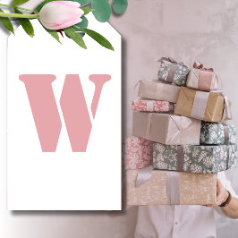  Ro Rosa Minimalist Family Monogram Brev Presentetikett