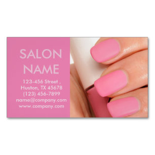 ro rosa nagel mode skönhet SPA-nagelsalong Visitkortmagnet
