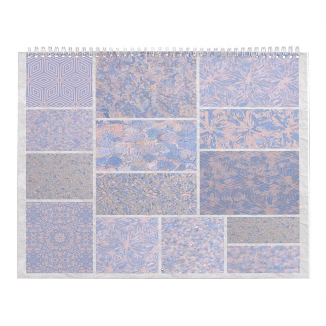 Ro Rosa och ljusblå blått Kalender (Omslag)