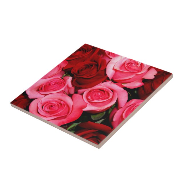 Ro, Rosa och rödkeramiskt plattor Kakelplatta (Sidan)