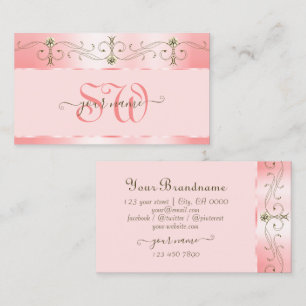 Ro Rosa Ornate Sparkling Jewels Initialer Visitkort