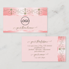 Ro Rosa Ornate Sparkling Jewels med Logotyp Visitkort