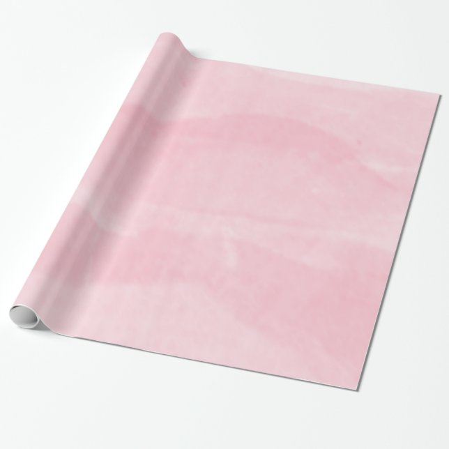 Ro Rosa Pastel Watercolor Wrapping Papper Presentpapper (Utrullad)