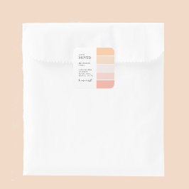 Ro Rosa Peach Flytta Announgement Fyrkantigt Klistermärke