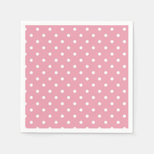 Ro Rosa Polka Dot Papper Napkins Pappersservett