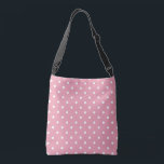 Ro Rosa Polka dots Axelväska<br><div class="desc">En vacker skugga av rosa som bara har ett rosenfärgat färg till den skapar den till mörk för ljusare,  ljusare namn.     Vissa av produkterna innehåller även matchande ro och vitt polka dots.    De är ett tomt redo för text eller bild.</div>