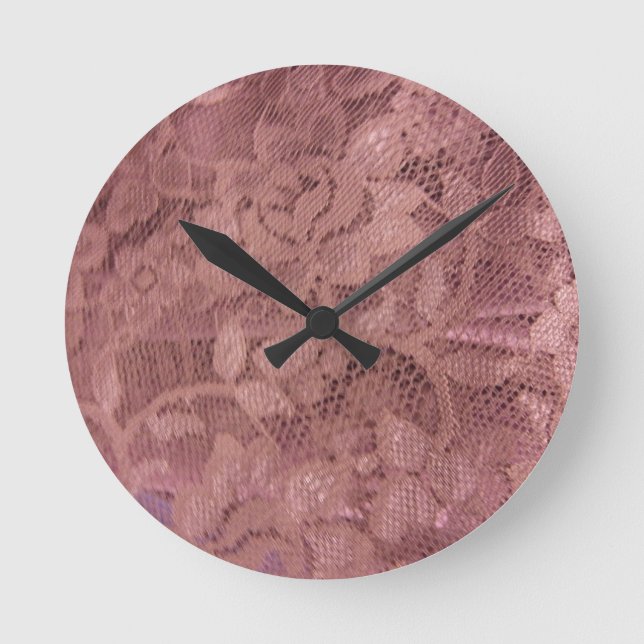 Ro Rosa Snöre Rund Klocka (Framsida)