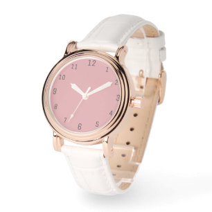 Ro Rosa Solid Färg Klassisk ELEGANT Armbandsur