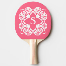Ro Rosa White Monogram Butterfly 4Sara Pingisracket