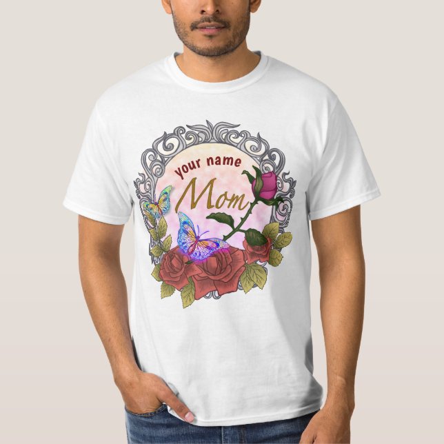 Ro Rosenknopp mamma anpassningsbar T Shirt (Framsida)