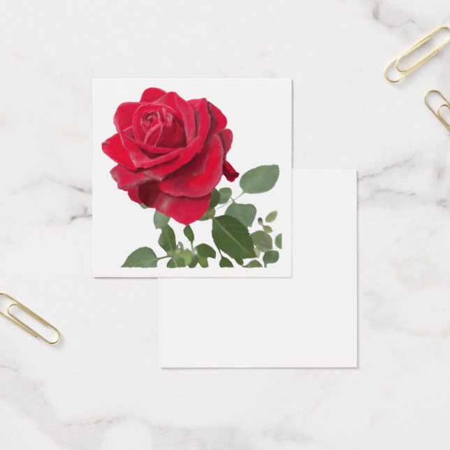Ro rouge peinture fyrkantigt visitkort (Kontor)