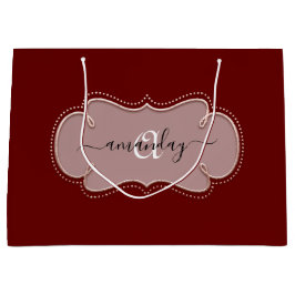 Ro-Royalet Monogram Namn Burgundy