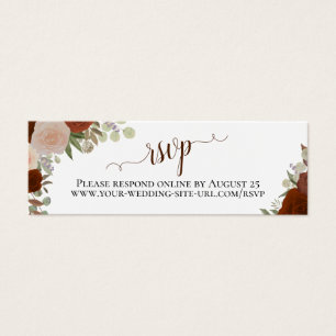 Ro Rust Orange Rustic Blommigt OSA Online Card Litet Visitkort
