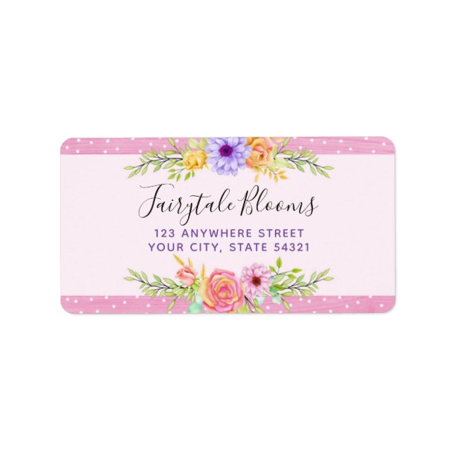 Ro & Rustic Rosa Wood Adress Adressetikett (Framsidan)