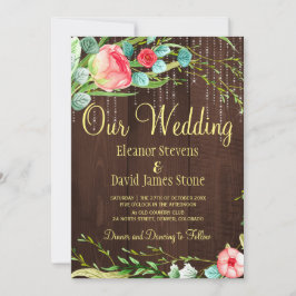 ro, rustik strand ljus lada bröllop inbjudningar