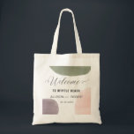 Ro, Sage, Grape Watercolor Bröllop Välkommen Bag, Tygkasse<br><div class="desc">Modern. Minimal. Den här samlingen användor en trädgårdspalett med sage,  druvor och ro för att skapa en fin presentation för din speciella dag.</div>