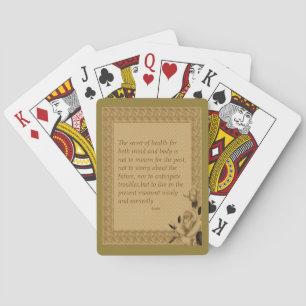 Ro Secret of Health Buddha Quote Inspirational Casinokort