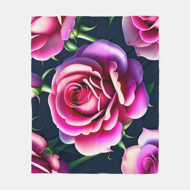 Ro sjölösa Mönster Valentines day Ull Blank  Fleecefilt (Framsidan)