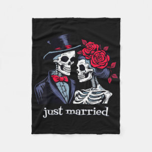 Ro Skeleton Bride& Groom, Ny gifta Elo Fleecefilt