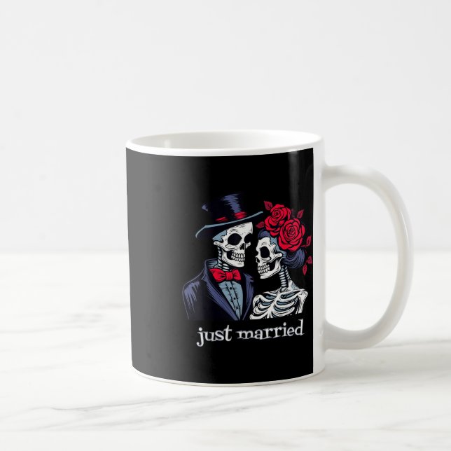Ro Skeleton Bride&amp; Groom, Ny gifta Elo Kaffemugg (Höger)