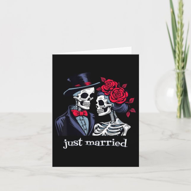 Ro Skeleton Bride&amp; Groom, Ny gifta Elo Kort (Framsida)