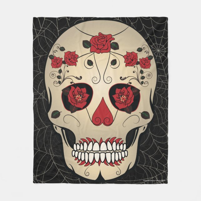 Ro Skull Day of the dead Fleece Blanket (Framsidan)