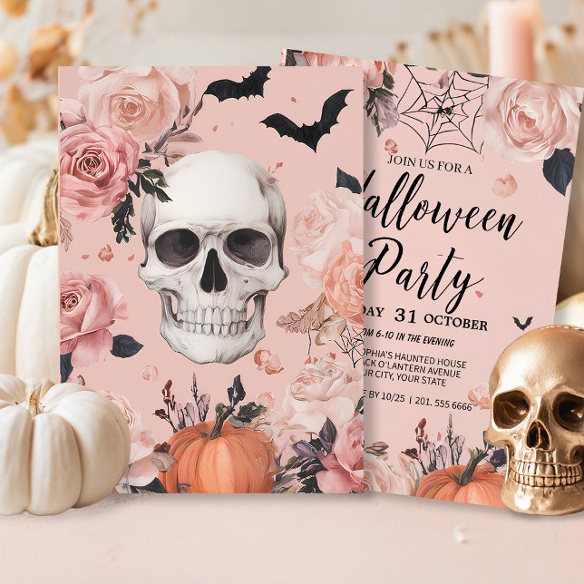 Ro Skull Halloween Inbjudningar (Skapare uppladdad)