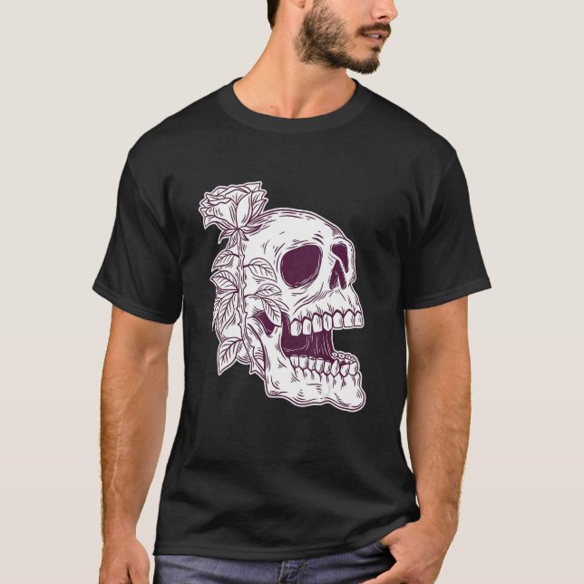 Ro Skull överför skräppost Metall T Shirt (Framsida)