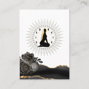 *~* Ro Sol Rays gudinna Black Guld Måne Woman Visitkort
