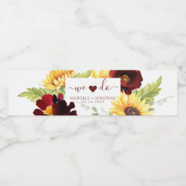 Ro Solros Bröllop Vattenflaska Beverage Label Vattenflaskor Etikett