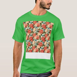 Ro Sömlös Mönster Söt Blommigt Flower Bud Th T Shirt