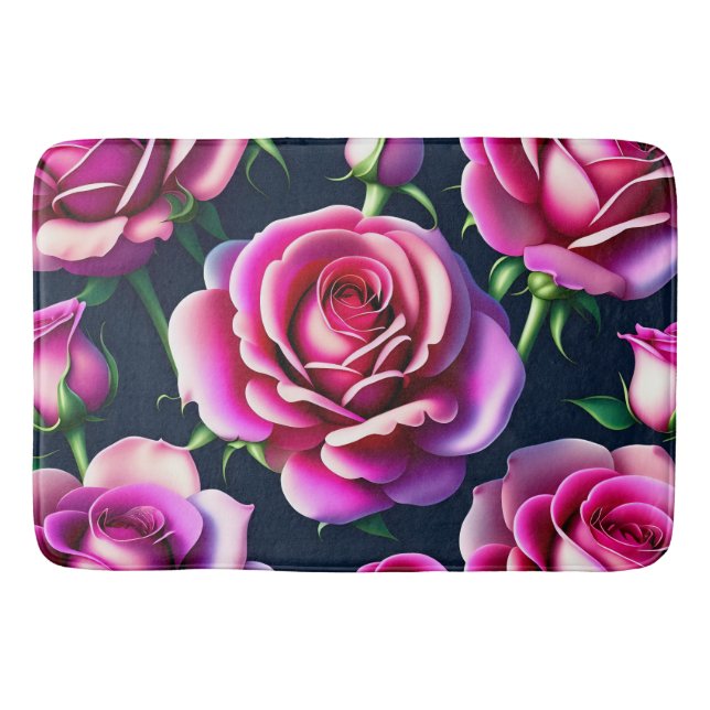Ro Sömlös Mönster Valentines day Bath Mat Badrumsmatta (Framsidan)