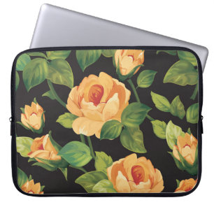 Ro, sömlöst blommönster. laptop fodral
