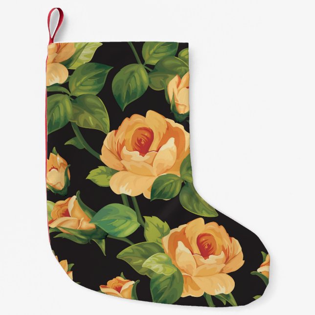 Ro, sömlöst blommönster. liten julstrumpa (Framsidan)