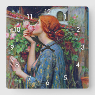 Ro Soul, John William Waterhouse Fyrkantig Klocka