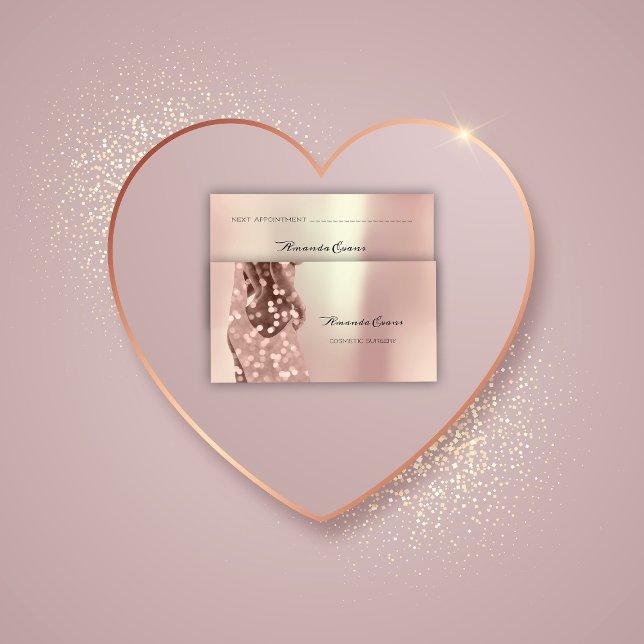 Ro Spark Body Beauty Surgery Cosmetology Tidsbeställning Kort (Rose Spark Body Beauty Surgery Cosmetology Appointment Card)