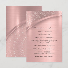 Ro Spark Glitter Möhippa Sweet 16:e Inbjudningar