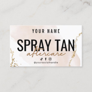 Ro SPRAY TAN-efterbehandlingskort Visitkort