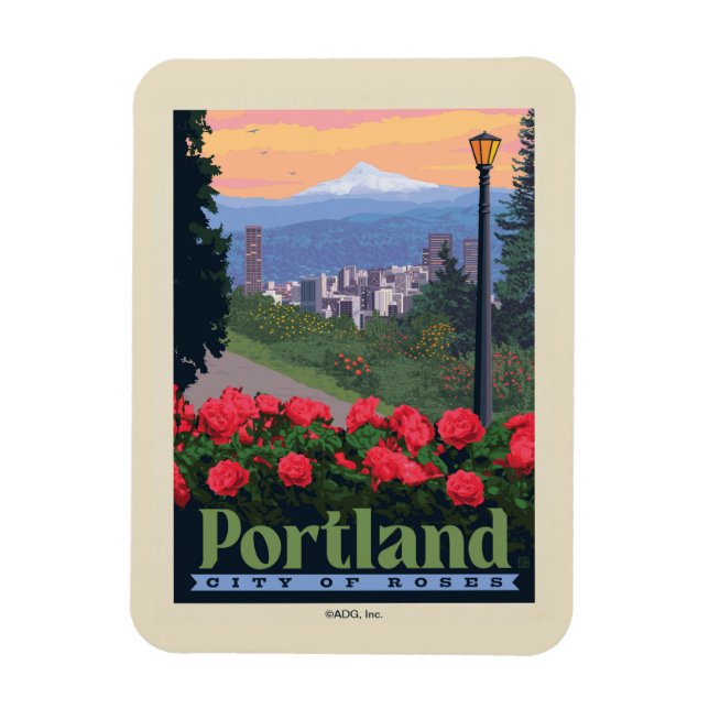Ro stad | Portland, Oregon Magnet (Vertikal)