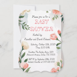 Ro Sweet Blommigt Baby Shower Inbjudningar