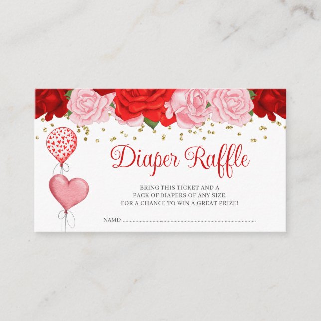 Ro Swehoney Balloon Valentine Diaper Raffle Tilläggskort (Framsida)
