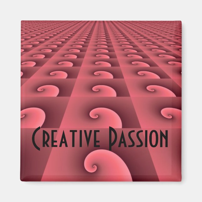 Ro Swirl-design - Kreativets passion Magnet (Framsidan)