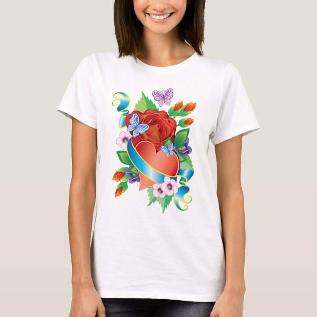 Ro Tattoo Hearts Tee (Framsida)