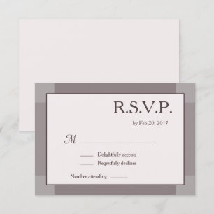 Ro taupe grått lilac modern bröllop OSA Inbjudningar
