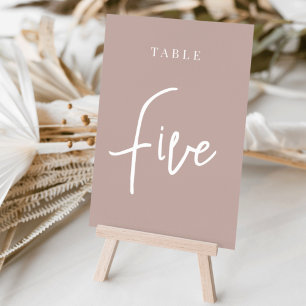 Ro Taupe Hand Scripted Bord 5 VE Bordsnummer