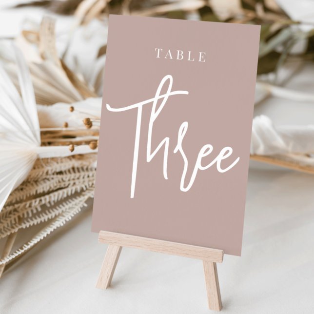 Ro Taupe Hand Scripted Bord THREE Bordsnummer (Skapare uppladdad)