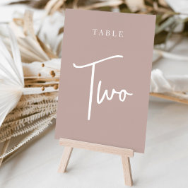 Ro Taupe Hand Scripted Bord TWO Bordsnummer