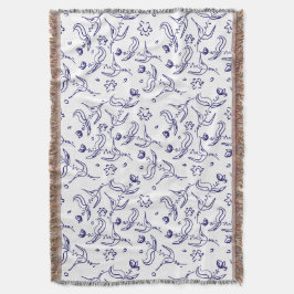 ro teckning utan sjölösa mönster filt