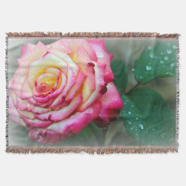 Ro Throw Blanket/Rosa & White Mysfilt (Framsidan)