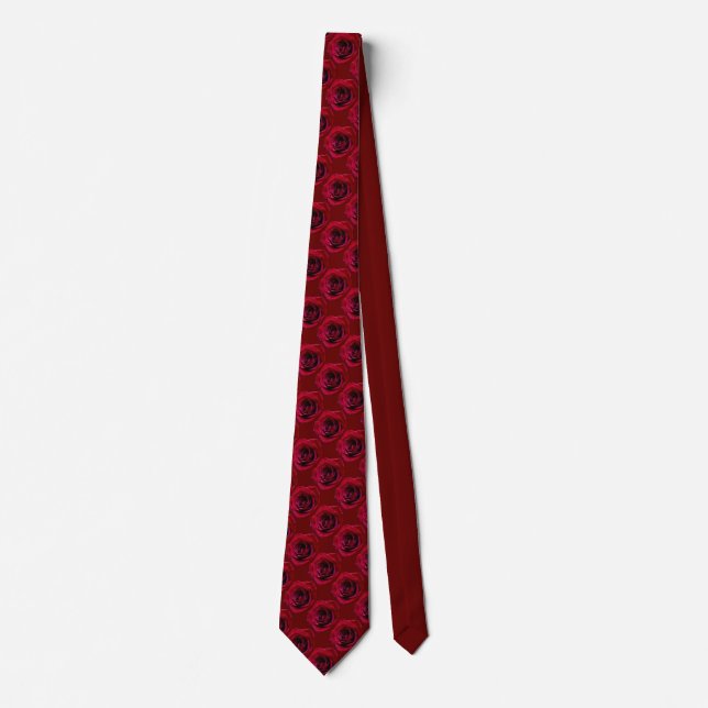 Ro Tie Bevackra Röd ros Neckties Romantic Gift (Framsida)